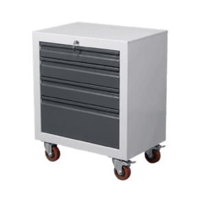 4 Drawer Tool Trolley with mobile wheels for industrial tool storage