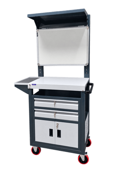 Mild Steel Tool Trolley With Whiteboard