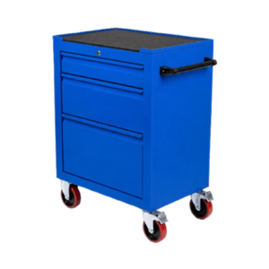 3-Drawer Rolling Tool Cabinet with side handle and caster wheels