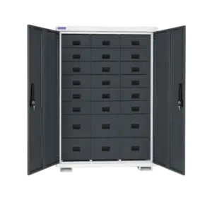 Industrial Multi Drawer Tool Storage Cabinet with Double Doors