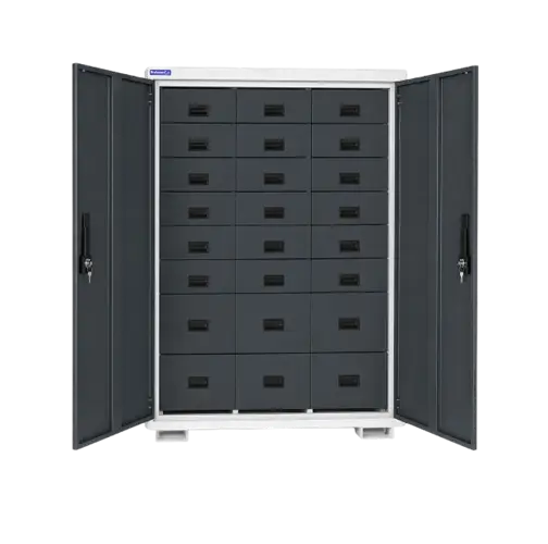 Industrial Multi Drawer Tool Storage Cabinet with Double Doors